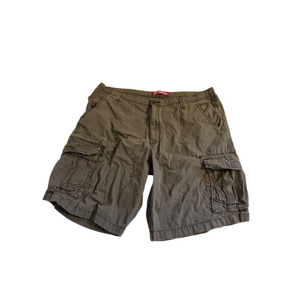 LEE DUNGAREES Cargo Shorts Mens Size 42 Green 11 Inch Inseam Outdoor Camping - Picture 1 of 8